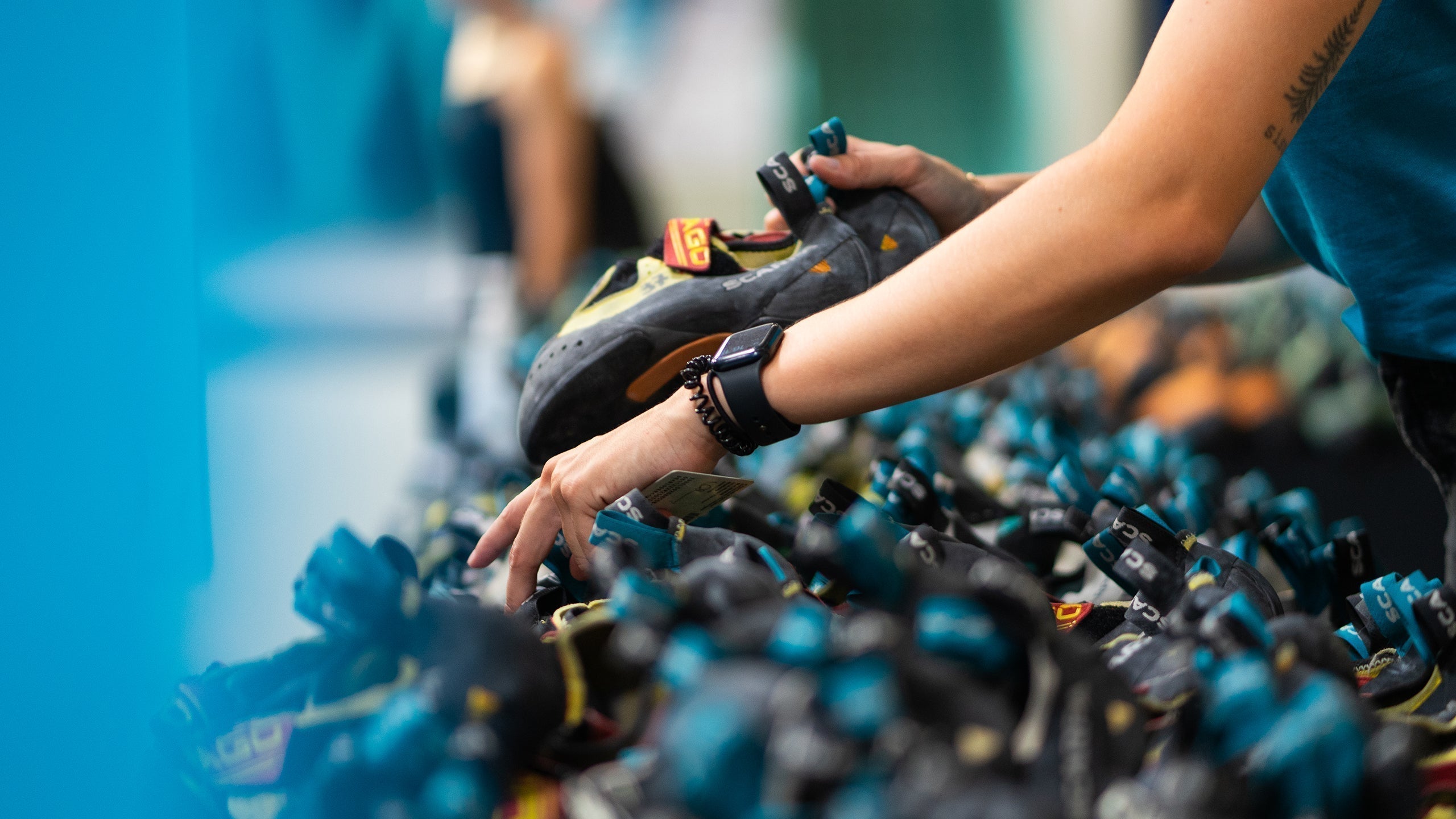 Details of all of the climbing shoes to try during the SCARPA's climbing demo tour in Germany