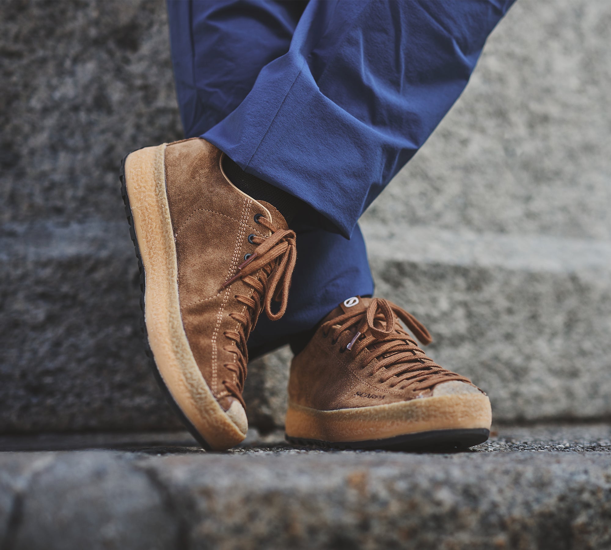 Close up of SCARPA's Mojito Wrap LL urban outdoor shoes