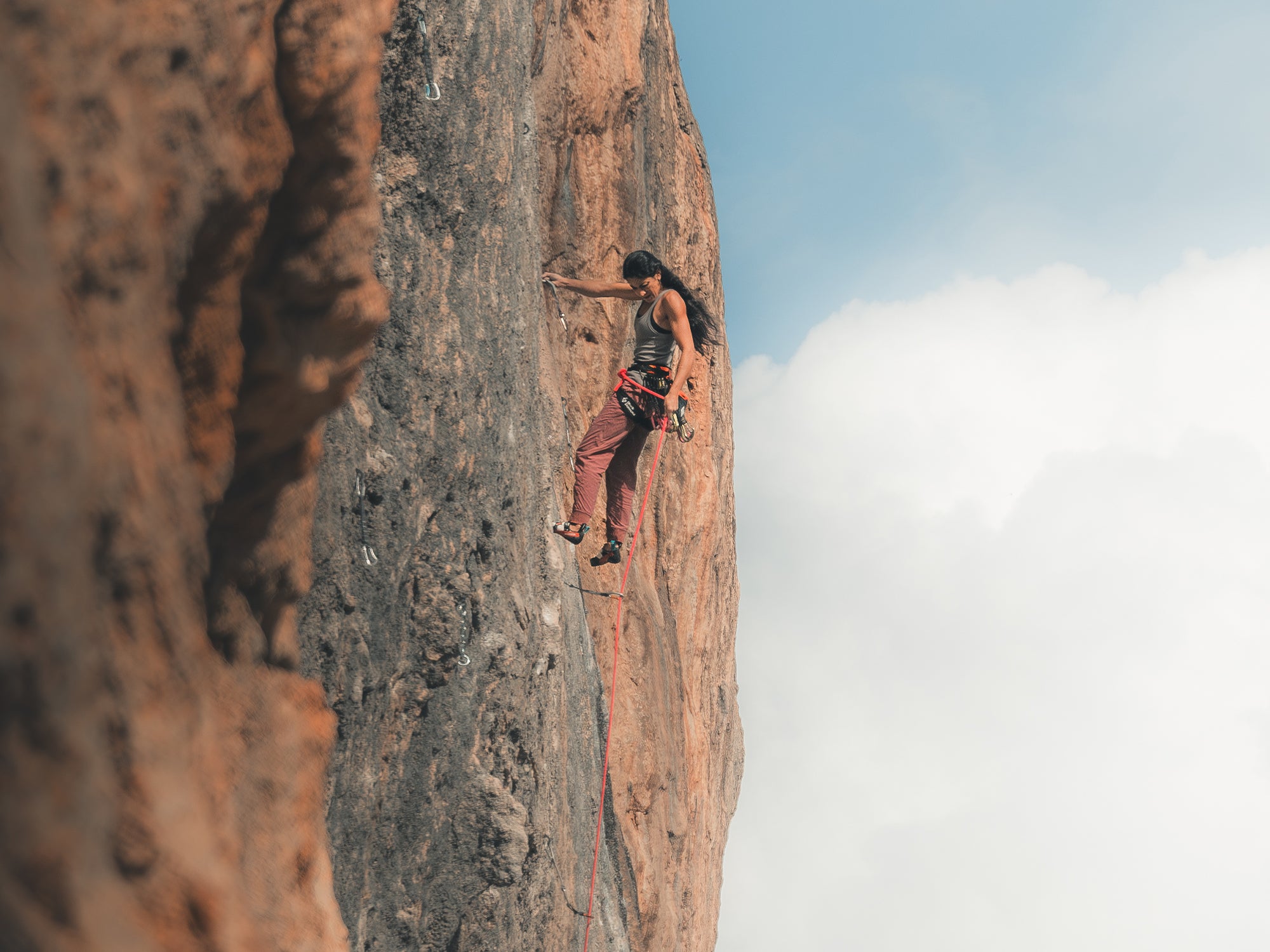 SCARPA climber Daila Ojeda with Furia Air climbing shoe