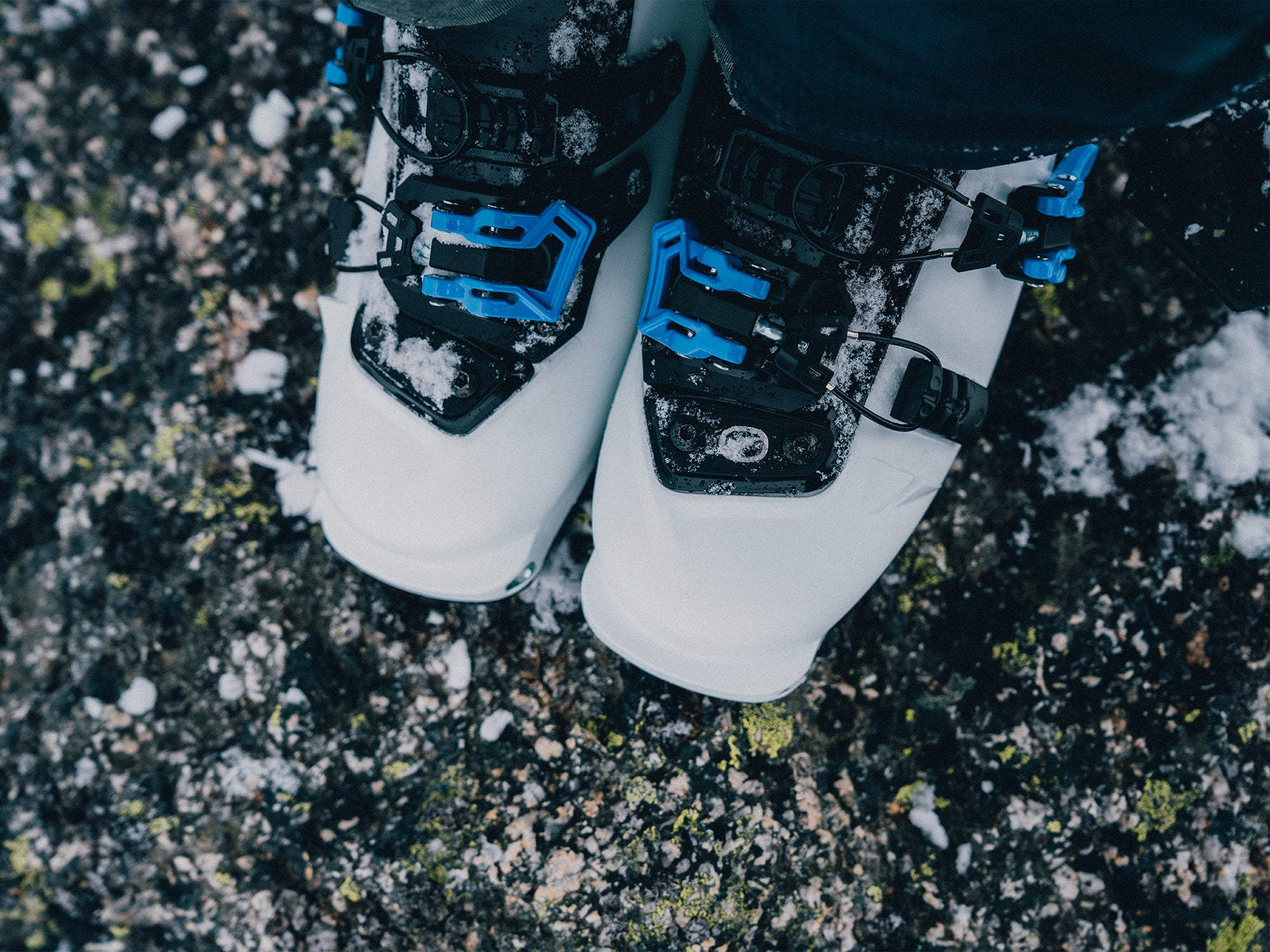 Close-up of Gea RS ski mountaineering boots.