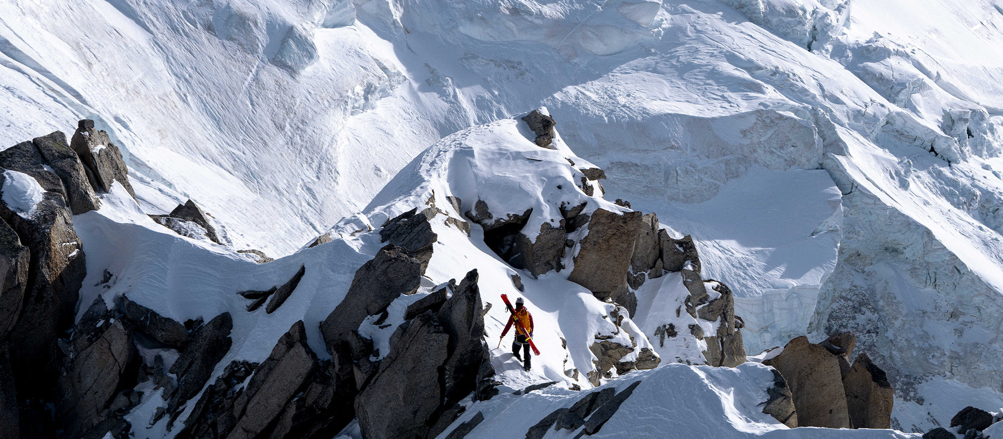 Bruno Compagnet wearing SCARPA Maestrale ski mountaineering boots.