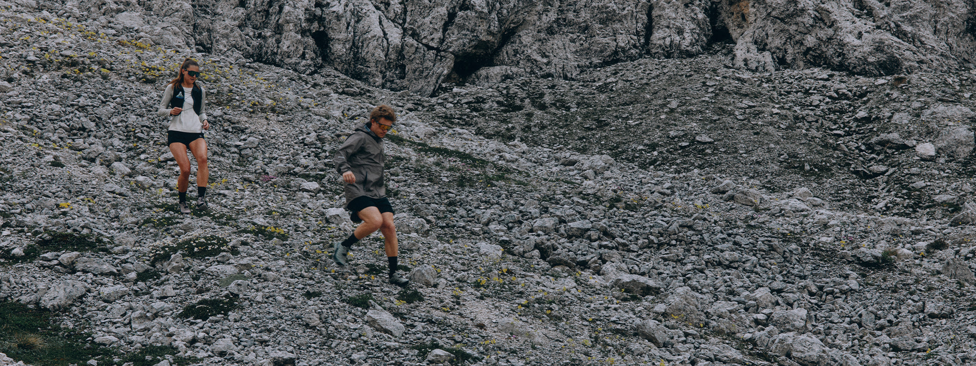 Trail runners wearing SCARPA Ribelle Run GTX trail running shoes.