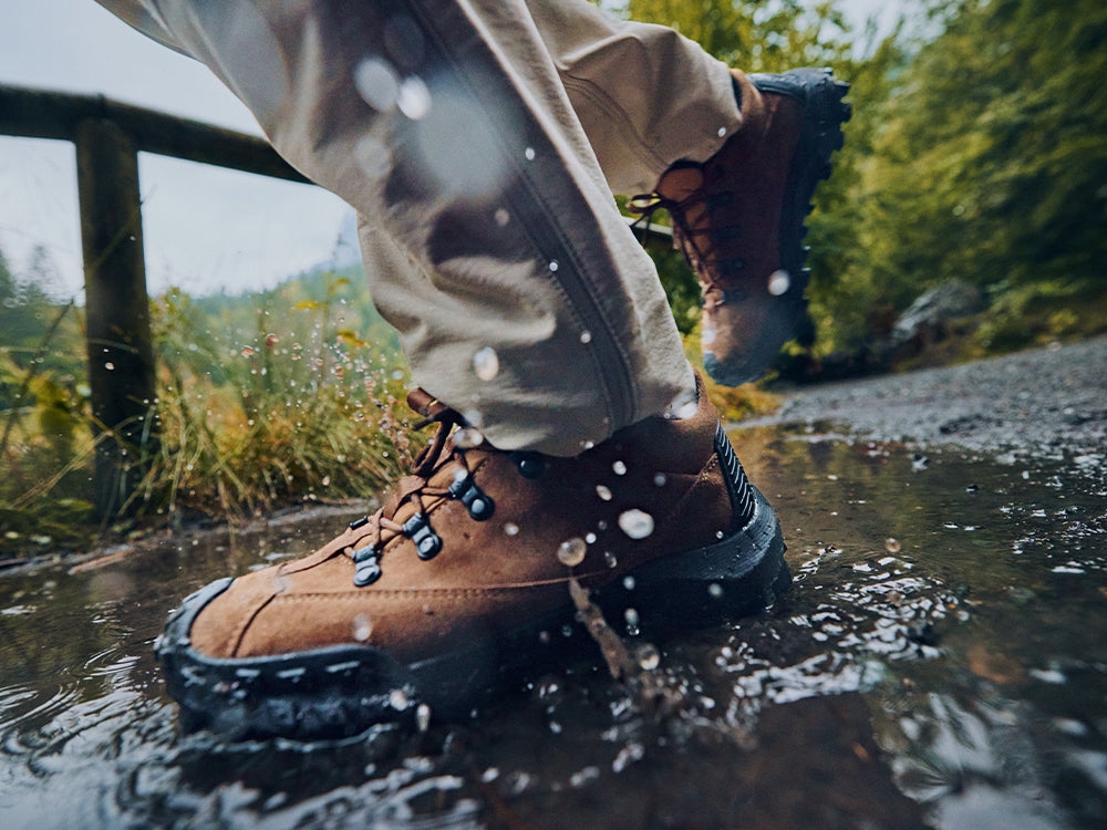 Close up of SCARPA's Rove Rock S GTX urban outdoor shoes