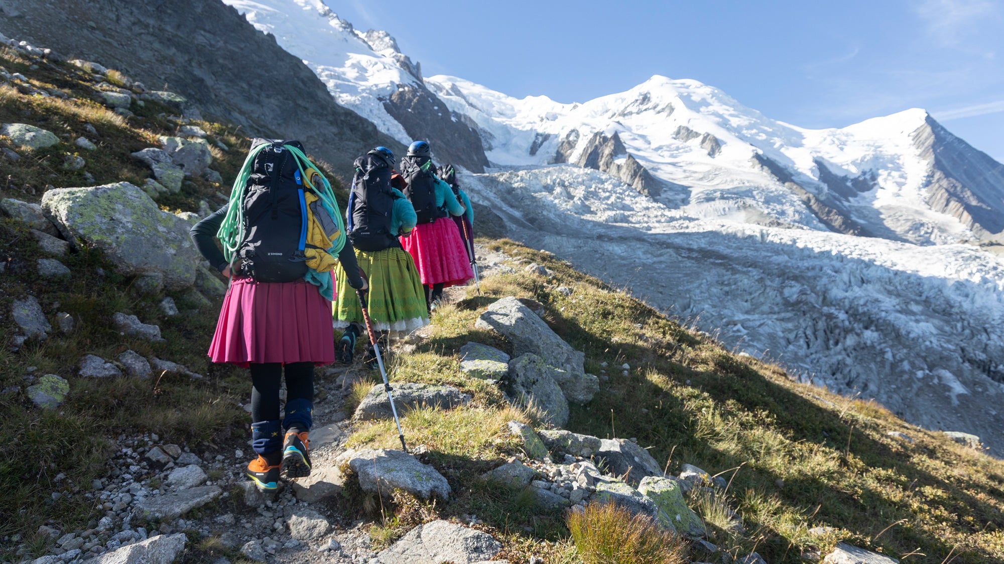 Cholitas on Mont Blanc
