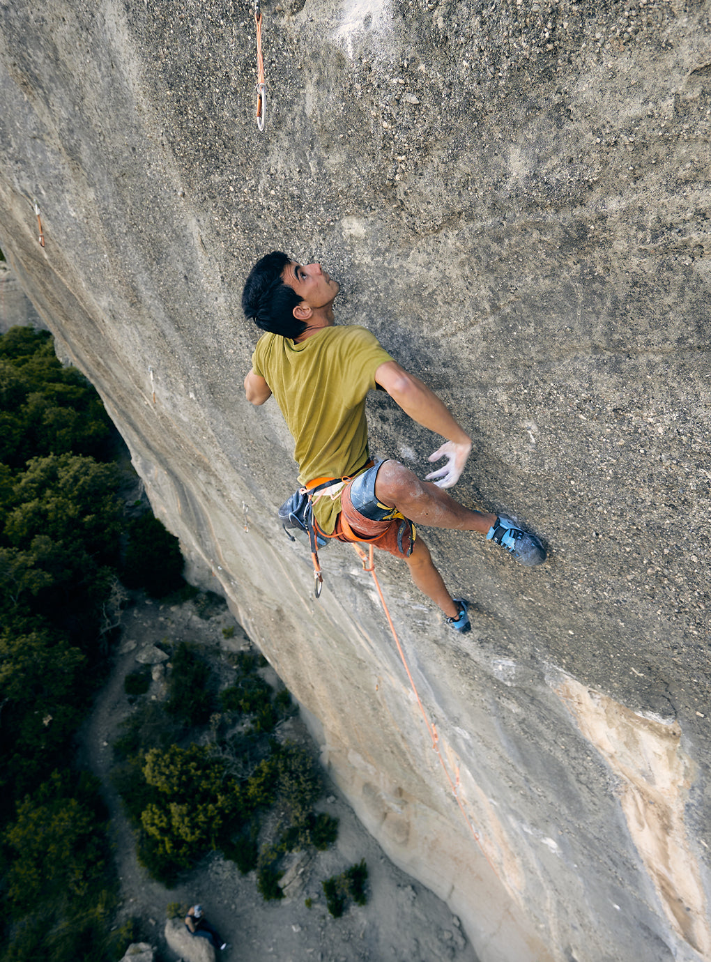 Sport climbing with scarpa climbing shoe