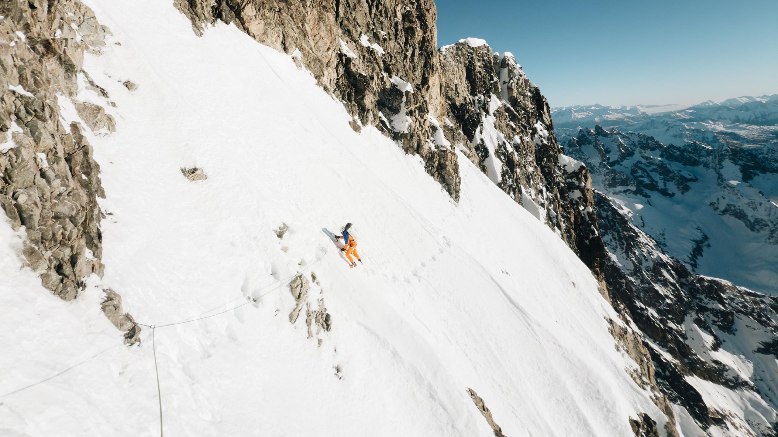 Charles Duboulo during his solo winter trilogy ascent
