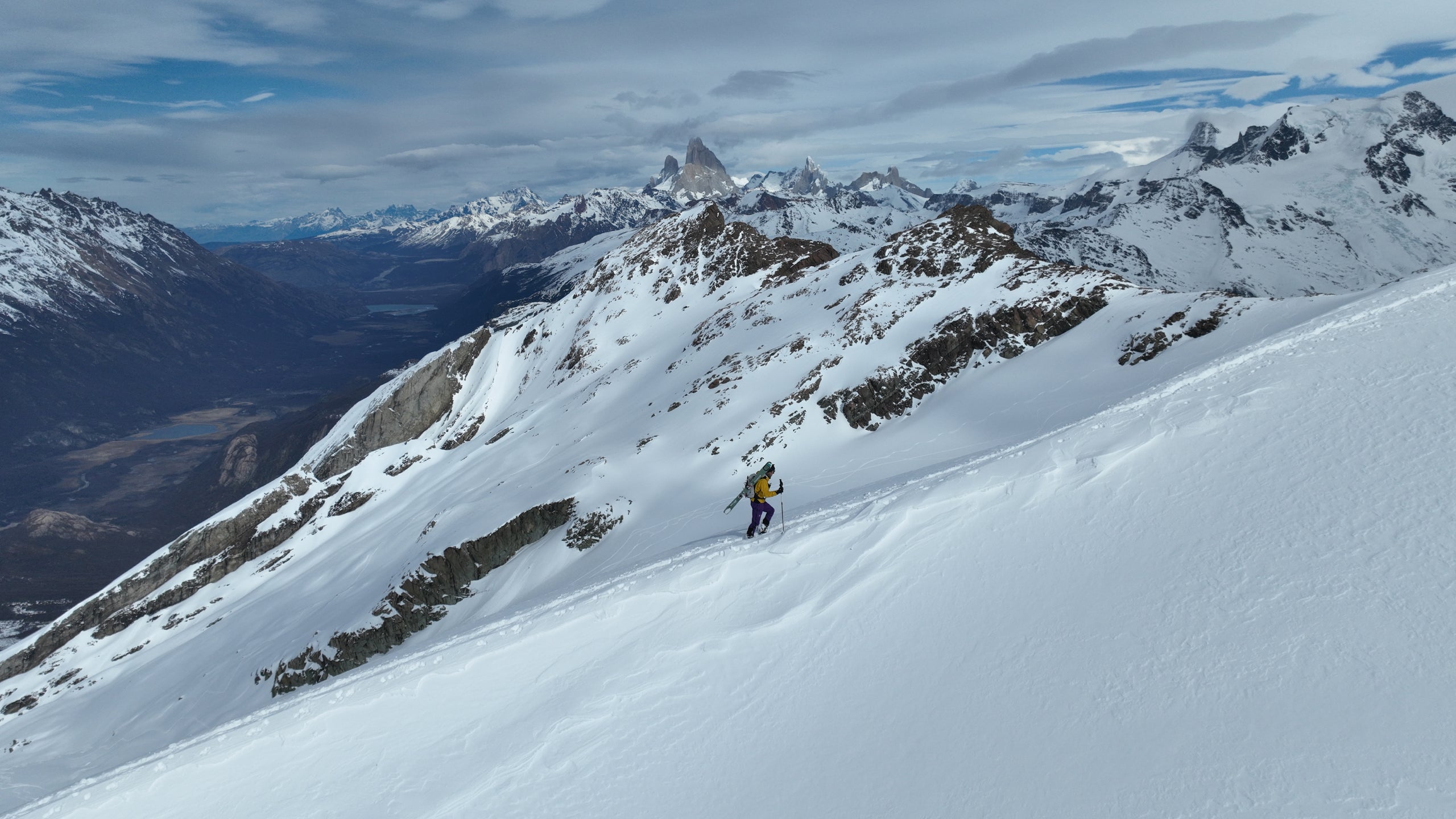Herve Barmasse in Patagonia with SCARPA's ski mountaineering boots