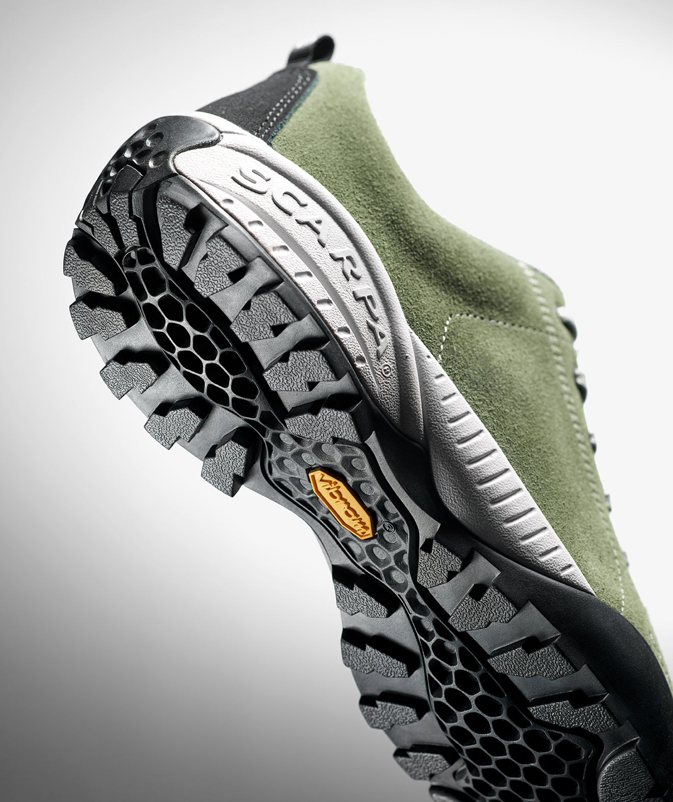 Close-up of Mojito's Vibram sole, designed to provide softness and stability