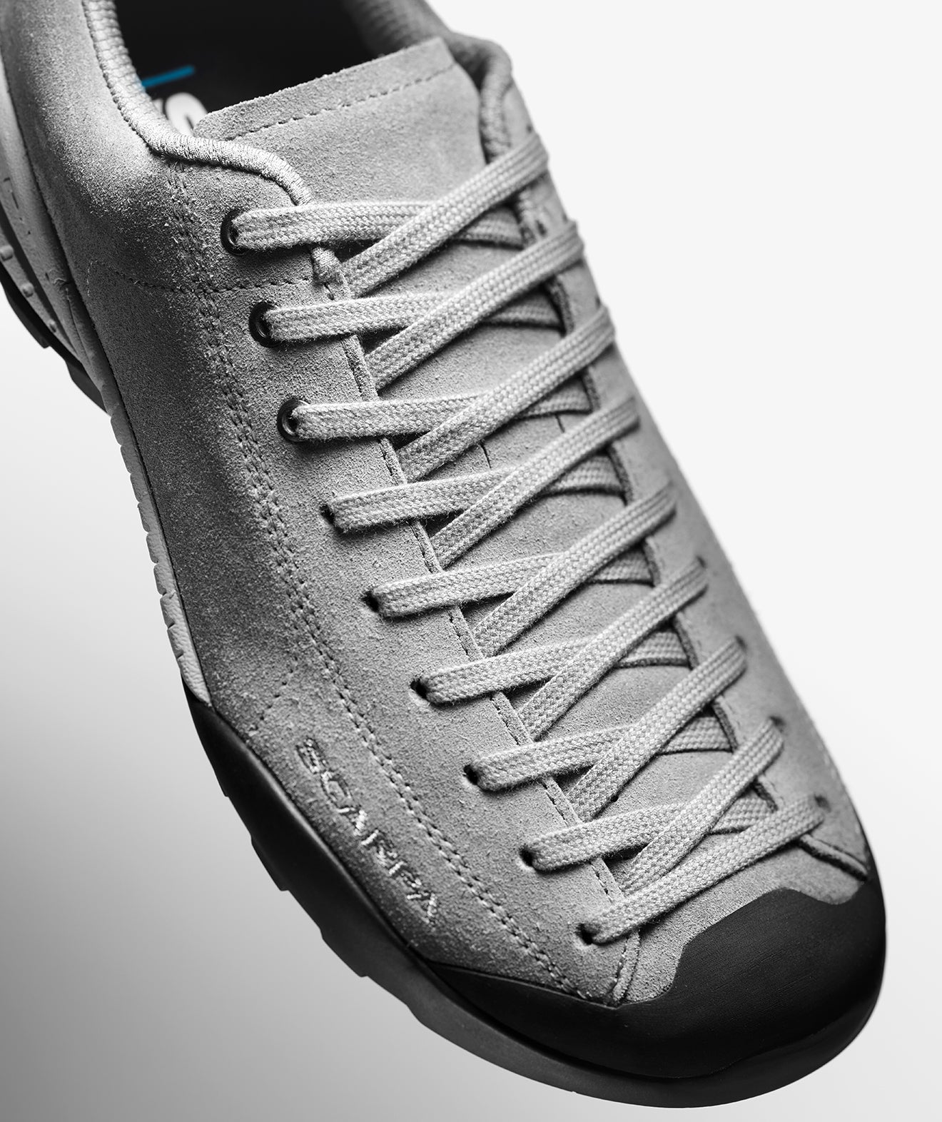 Close up of SCARPA's Mojito extended lacing, inspired by the climbing world