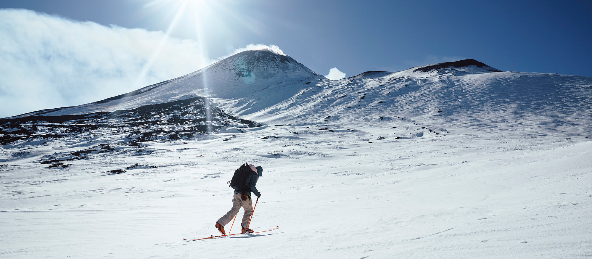 Bruno Compagnet on mountain Etna with Maestrale