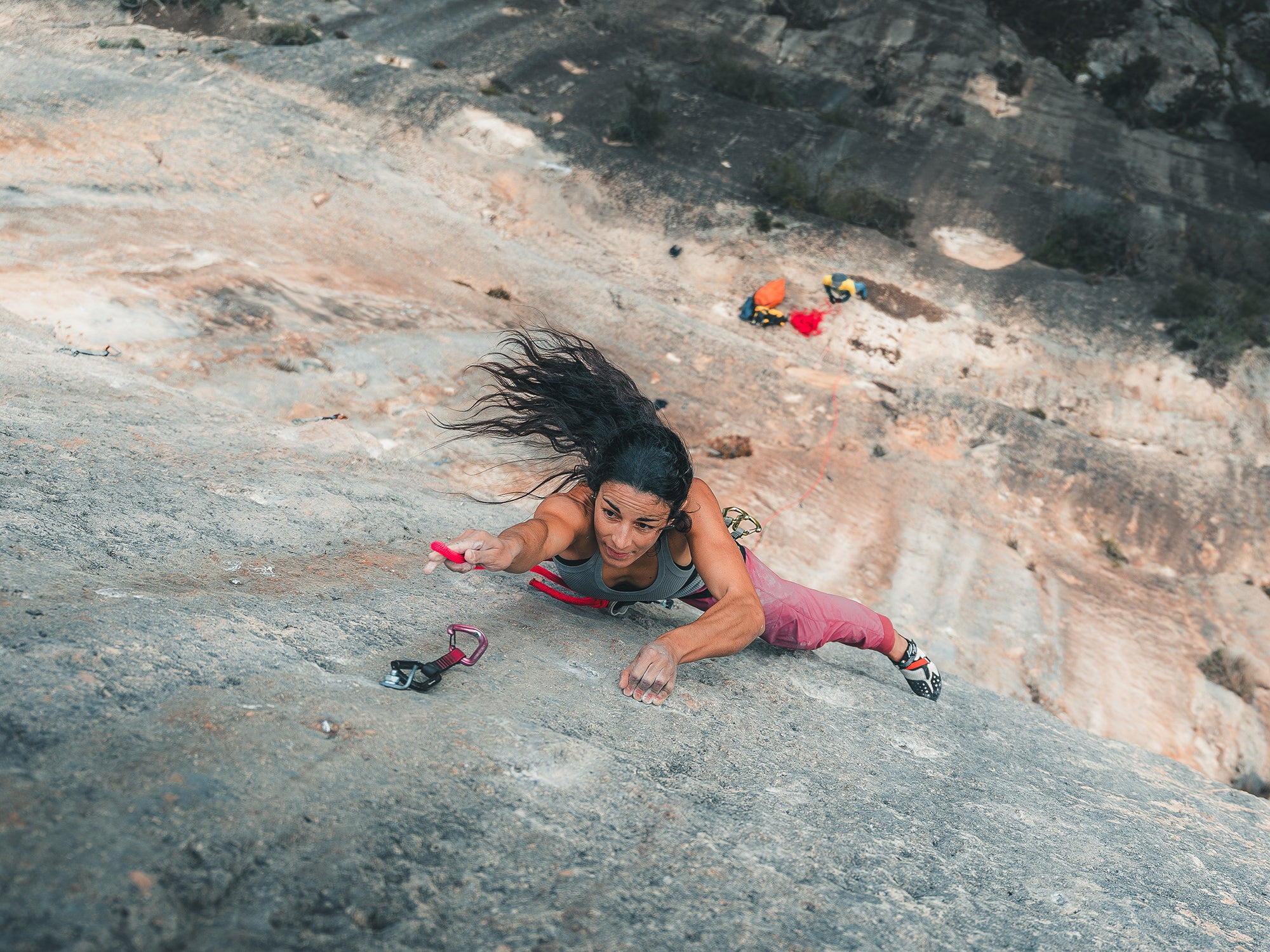 Daila Ojeda wearing SCARPA Furia Air climbing shoe