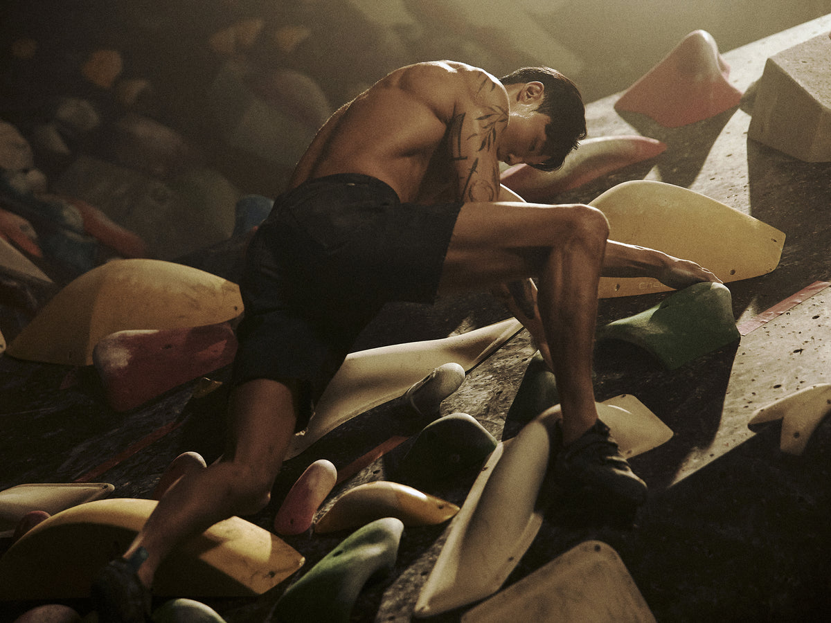 SCARPA Athlete Jongwon Chon with Drago XT climbing shoes.